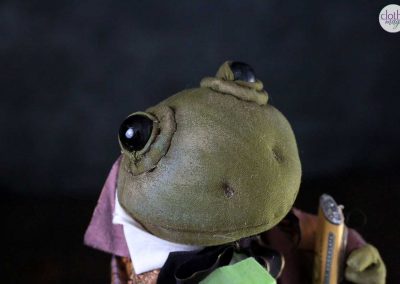 courting frog doll face detail